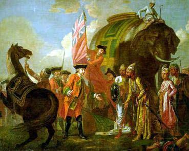 Francis Hayman Lord Clive meeting with Mir Jafar at the Battle of Plassey in 1757 china oil painting image